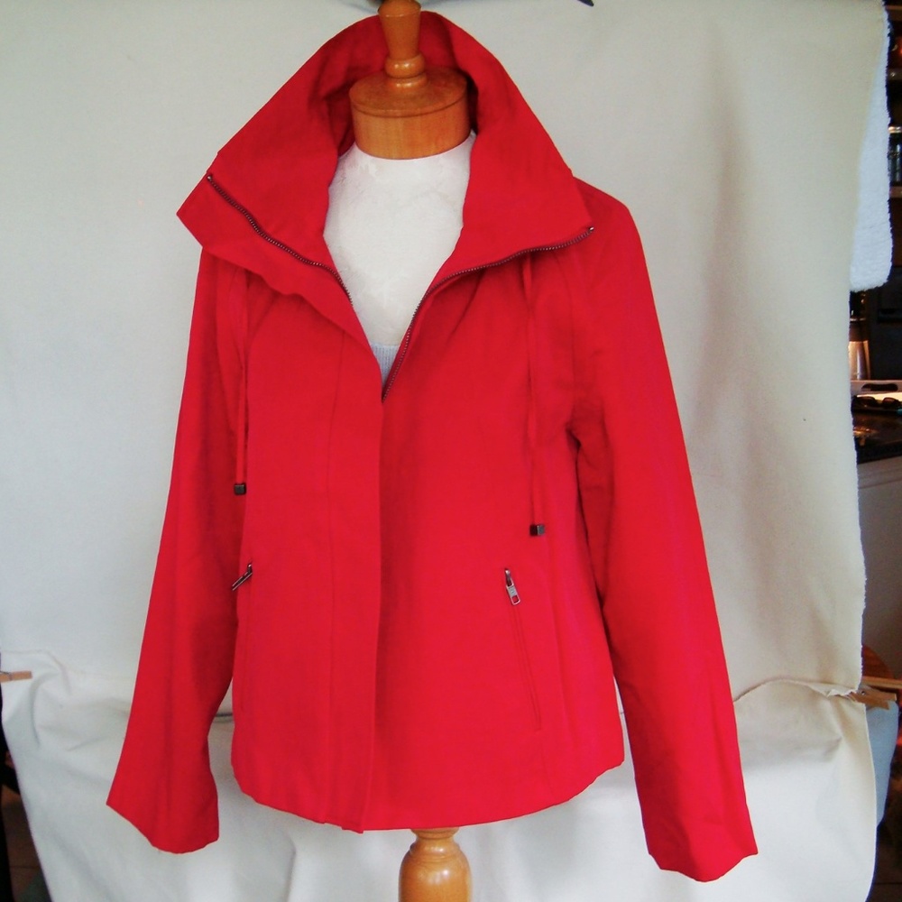 Poppy Red Zip Jacket NWOT